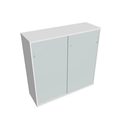 Tovární Cena Skříňka s posuv. dveřmi 115.2*120 cm SZ312002, bílá/šedá