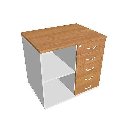 Skříň kon stol pravá napříč 80 cm SPKZ38060PN, bílá/olše Tovární Cena