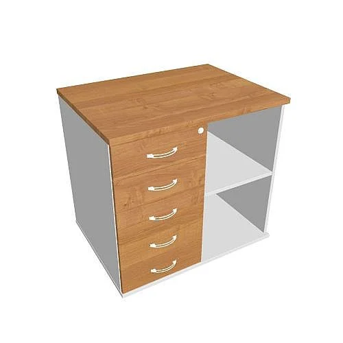 Skříň kon stol levá napříč 80 cm SPKZ38060LN, bílá/olše Jen Po Omezenou Doba