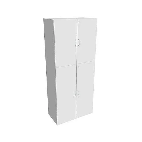 Skříň policová dvéřová 185*80 cm DZ58006, bílá/bílá Výhodná Nabídka