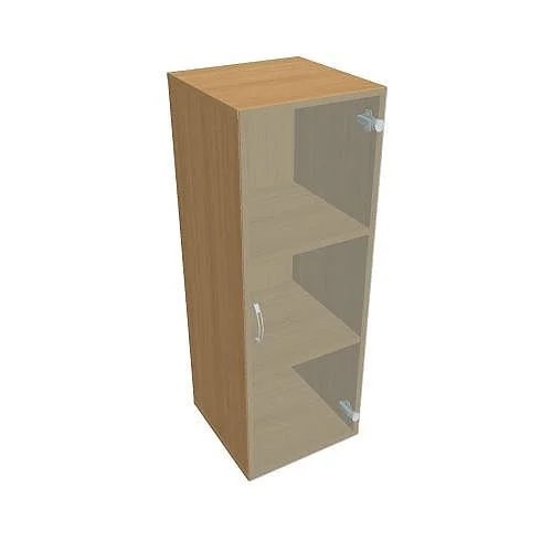 Skříň policová dvéřová 111*40 cm D34002, buk/čirá Výhodná Nabídka