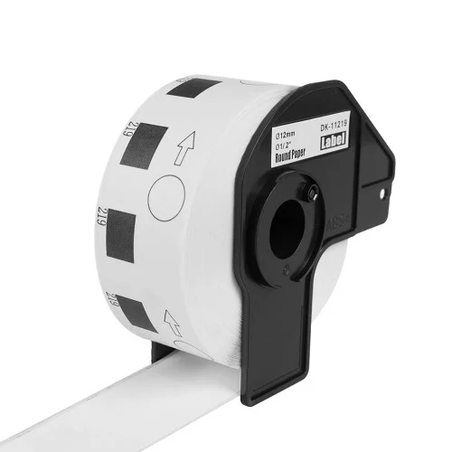 PRINTLINE kompatibilní s Brother DK-11219, papírové kulaté štítky průměr, 12mm, 1200ks Finální Výprodej
