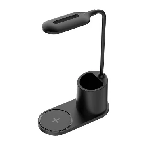Koupit Online Platinet PDL1930B stolní LED lampa 3W stmívatelná, bezdrátové nabíjení, černá