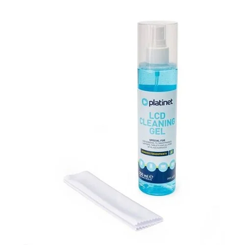 Zlevněný Platinet PFS6255 čistící gel na LCD 250 ml + utěrka z mikrovlákna