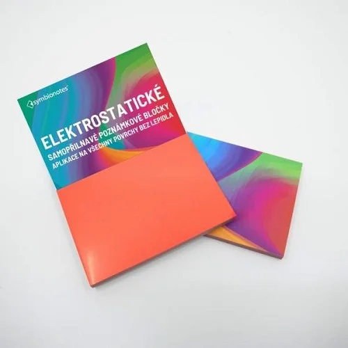 Poznámkové bločky elektrostatické Symbionotes 70x100 mm červené Zlevněný