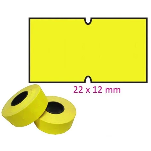 Cola-ply - cenové etikety 22 × 12 mm, 1250 etiket, žluté Aktuální