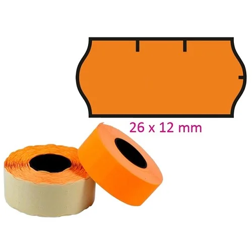 Nízká Cena Contact - cenové etikety 26 × 12 mm, 1500 etiket, oranžové