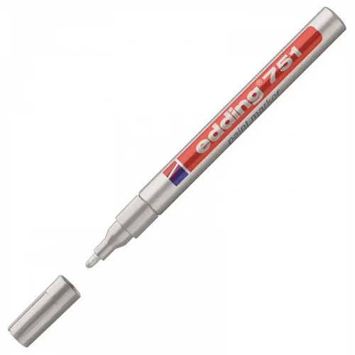 Akční Nabídka Edding 751 - lakový popisovač 1–2 mm, stříbrný