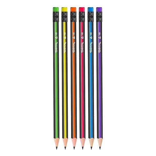 Colorino STRIPES - trojhranná grafitová tužka s gumou HB Speciální Cena