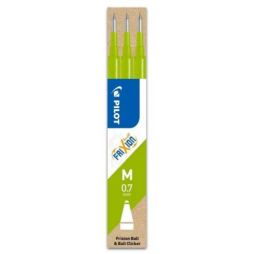 Pilot FriXion 2067 - náplň do gumovacího pera 0,7 mm, světle zelená - 3 ks Omezená Nabídka