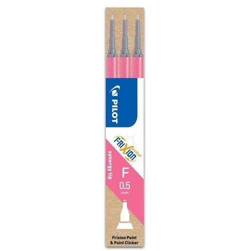 Pilot FriXion Point 2059 - náplň do gumovacího pera 0,5 mm, růžová - 3 ks Ověřený