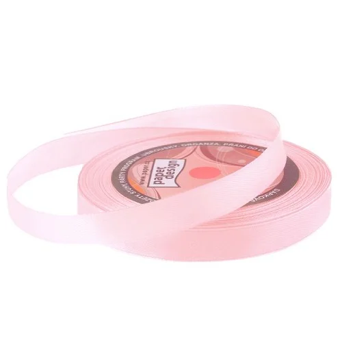 Expresní Doručení Vikpap - saténová stuha 12 mm × 32 m, pastelově světle růžová