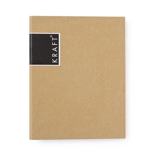 Karton P+P KRAFT nature - karis blok A5, PVC, 4kroužkový, 100 listů, hnědý Sezónní Sleva