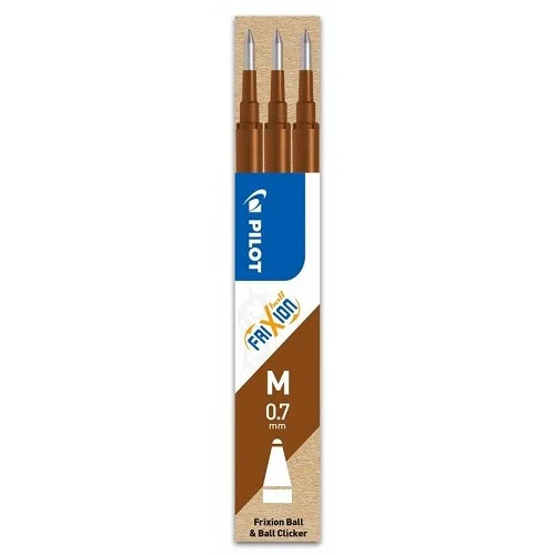 Pilot FriXion 2067 - náplň do gumovacího pera 0,7 mm, hnědá - 3 ks Cenově Výhodný