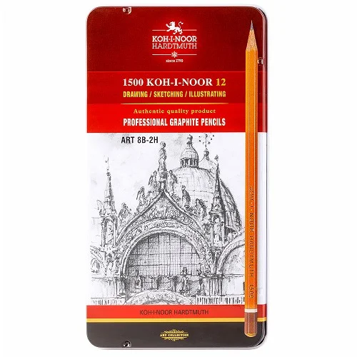 Dokud Zásoby Vydrží Koh-i-noor 1502/12 - souprava grafitových tužek ART, 8B-2H - 12 ks