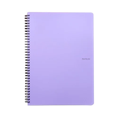 Karton P+P PASTELINi - kroužkový blok A4, PP, 60 listů, linkovaný, fialový Akční Nabídka