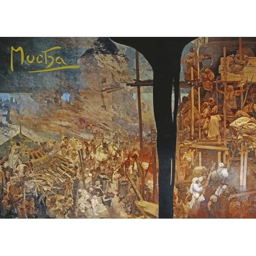 Pohled Alfons Mucha Slovanská epopej – Hájení Szigetu proti Turkům, krátký Výhodná Nabídka
