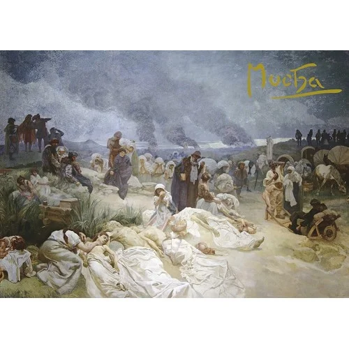 Pohled Alfons Mucha Slovanská epopej – Petr Chelčický, krátký Dokud Zásoby Vydrží
