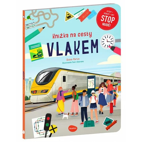 Knížka na cesty VLAKEM - Stop nudě: kvízy, rébusy, hry Jen Po Omezenou Doba