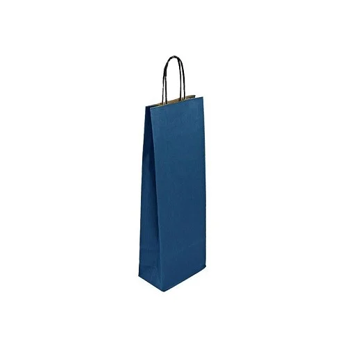 Nejlepší Volba Vikpap - papírová taška na láhev s krouceným uchem 14 × 8 × 39 cm, tmavě modrá