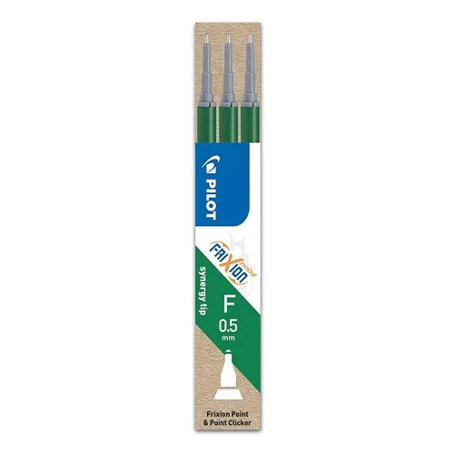 Pilot FriXion Point 2059 - náplň do gumovacího pera 0,25 mm, zelená - 3 ks Nejlepší Volba