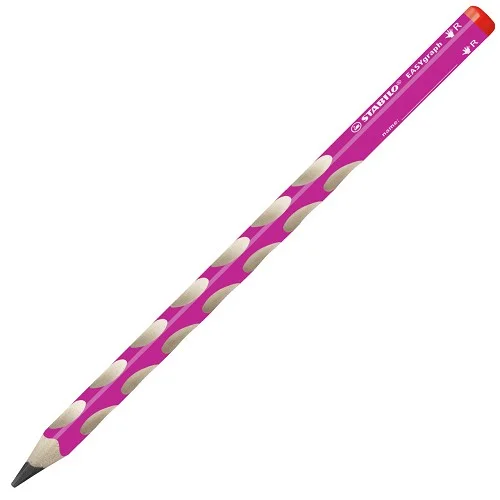 Autentický Ergonomická grafitová tužka pro praváky - STABILO EASYgraph růžová - 322/01-HB - Stupeň tvrdosti HB