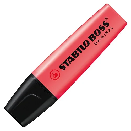 Zvýrazňovač - STABILO BOSS ORIGINAL - 70/40 - červená Ihned K Objednání