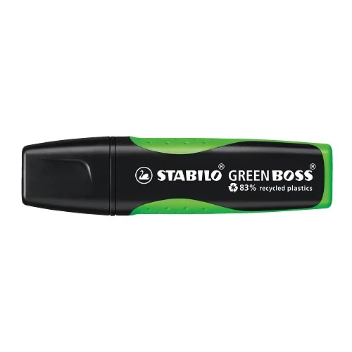 Odeslání Ihned Zvýrazňovač šetrný k životnímu prostředí - STABILO GREEN BOSS - 6070/33 - zelená