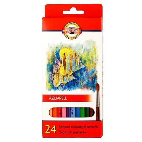 Koh-i-noor 3718/24 - akvarelové pastelky Ryby - 24 ks Akční Nabídka