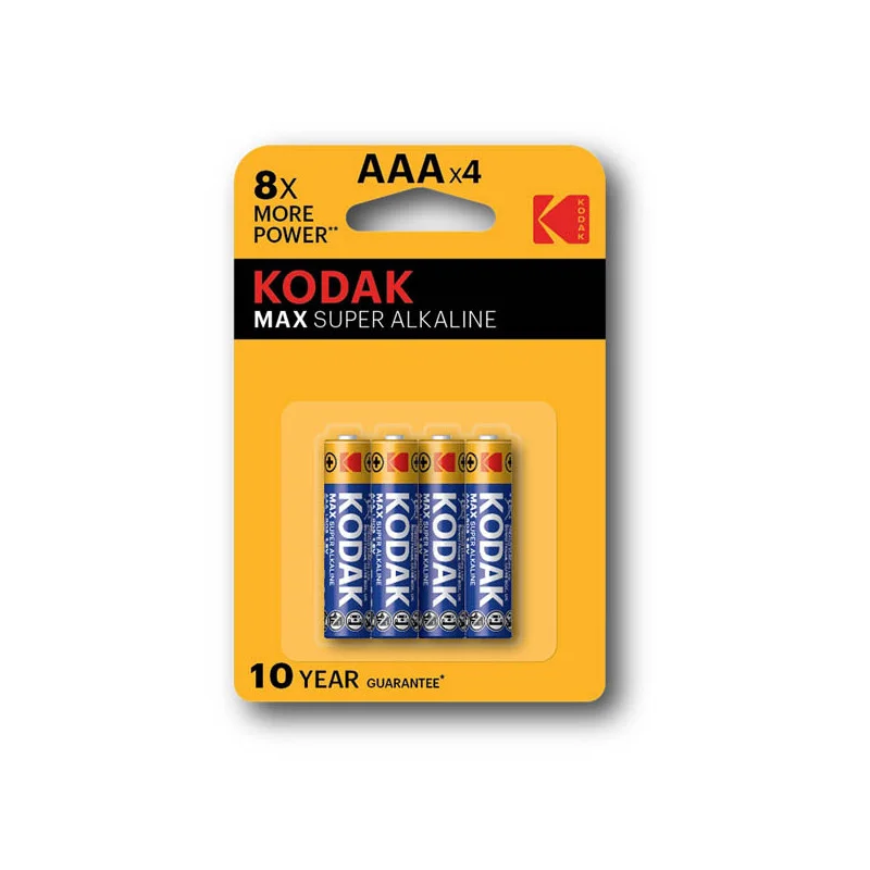 Baterie Kodak alkalické - baterie mikrotužková AAA 1,5 V / 4 ks Tovární Cena