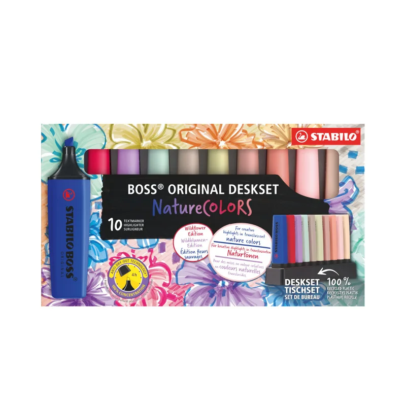 Zvýrazňovač STABILO® BOSS NatureCOLORS Wildflower / sada 10 ks Akce