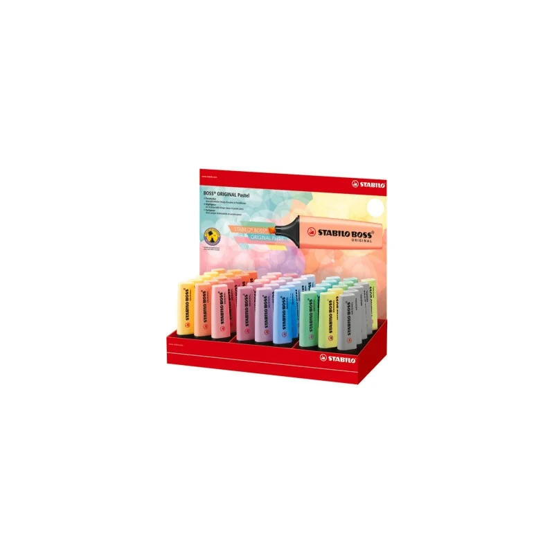 Zvýrazňovač STABILO® BOSS ORIGINAL Pastel / 45 ks Display Nejprodávanější