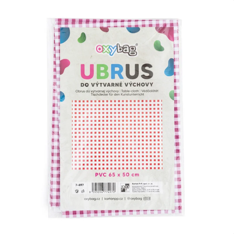 Dokud Zásoby Vydrží Ubrus PVC - červené káro / 65 x 50 cm