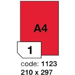Etikety A4 červená 210x297 R0122/100ks Dokud Zásoby Vydrží