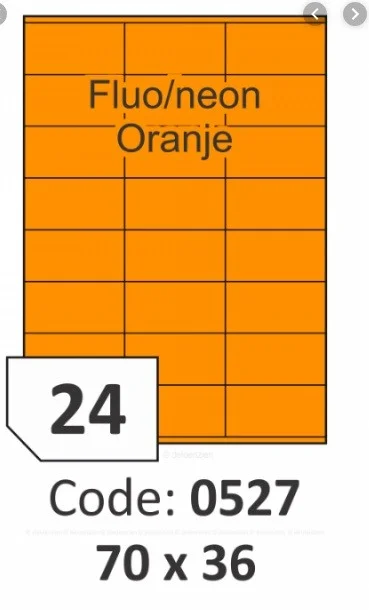 Aktuální Etikety A4 sign oranž 70x36 R0133/20ks