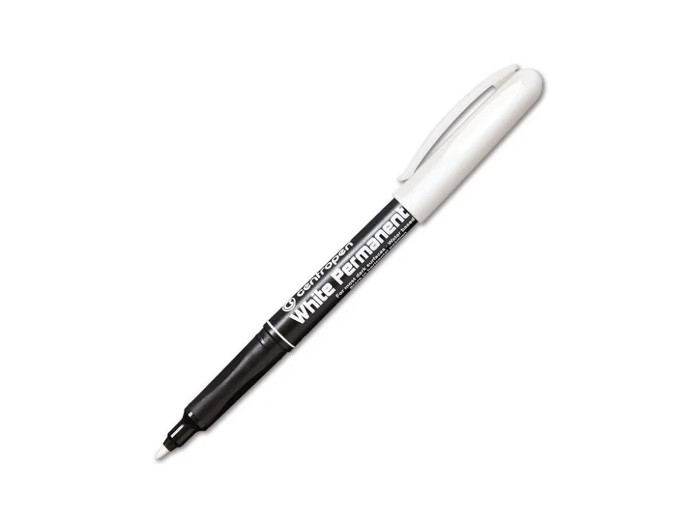 Značkový Permanentní popisovač Centropen 2686, bílý