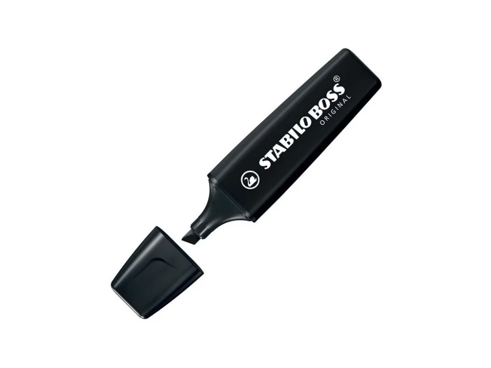 Zvýrazňovač STABILO BOSS ORIGINAL, černý Značkový