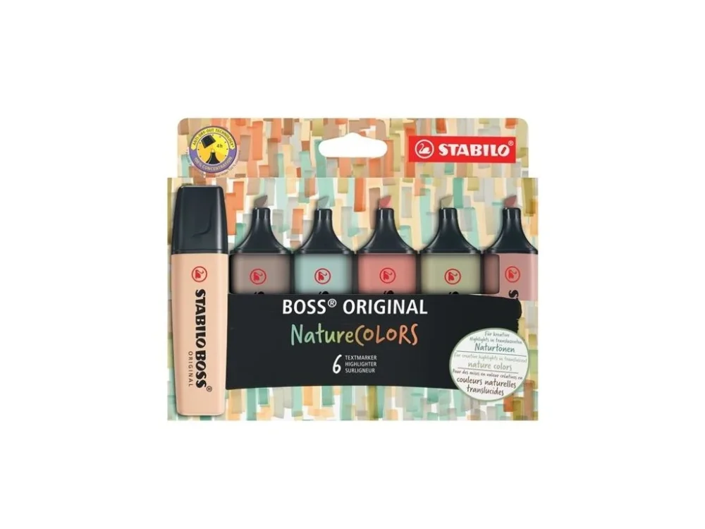 Zvýrazňovač STABILO BOSS NatureCOLORS, sada 6 barev Poslední Šance