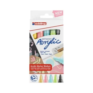 Akrylový popisovač e-5100/5 M, sada Pastel Nízká Cena