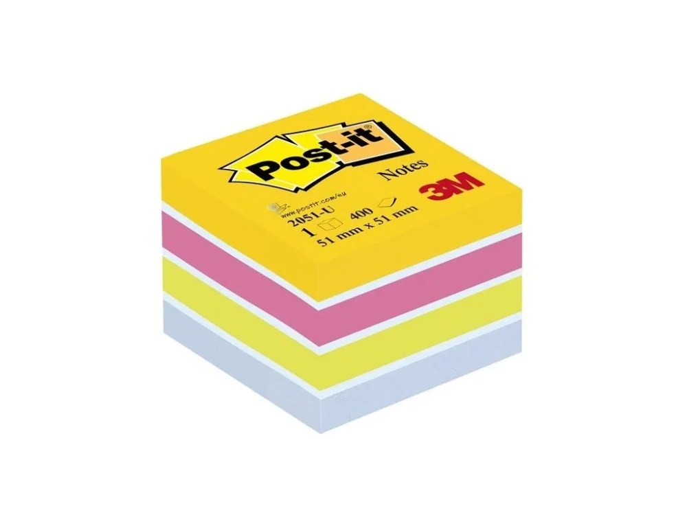 Bloček Post-it, 51 x 51 mm, mix ultra barev Novinka