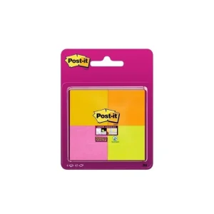Bloček Post-it, 47,6 x 47,6 mm, mix barev, 4 ks Výprodej