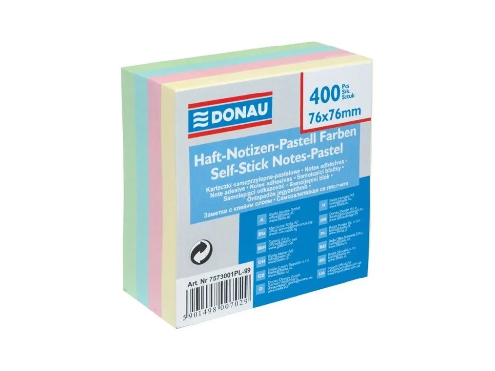 Akční Cena Bloček Donau, 76 x 76 mm, pastelový