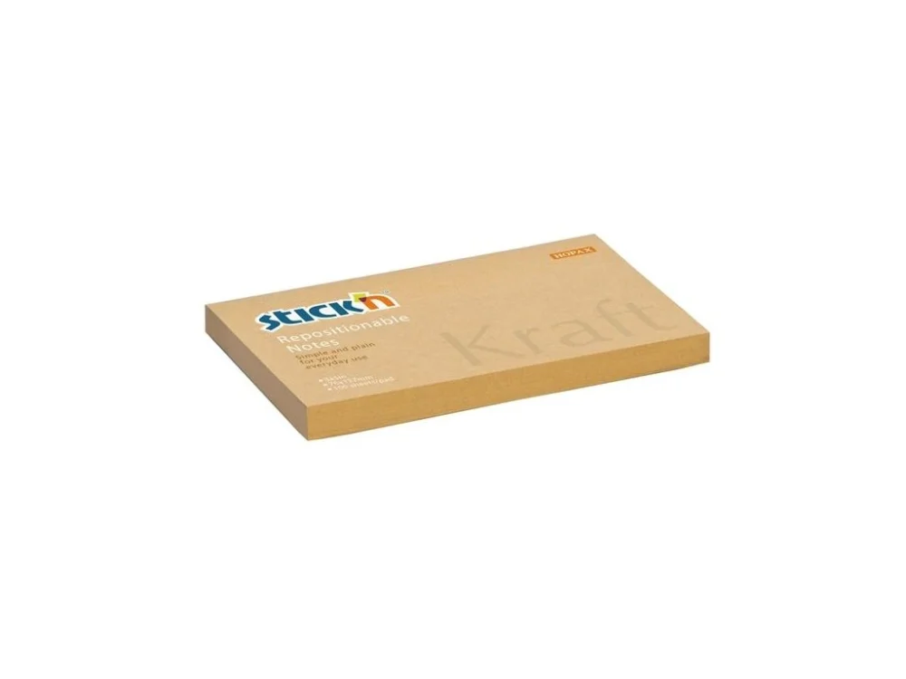 Bloček Hopax Kraft Notes, 76 x 127 mm, hnědý Oblíbený