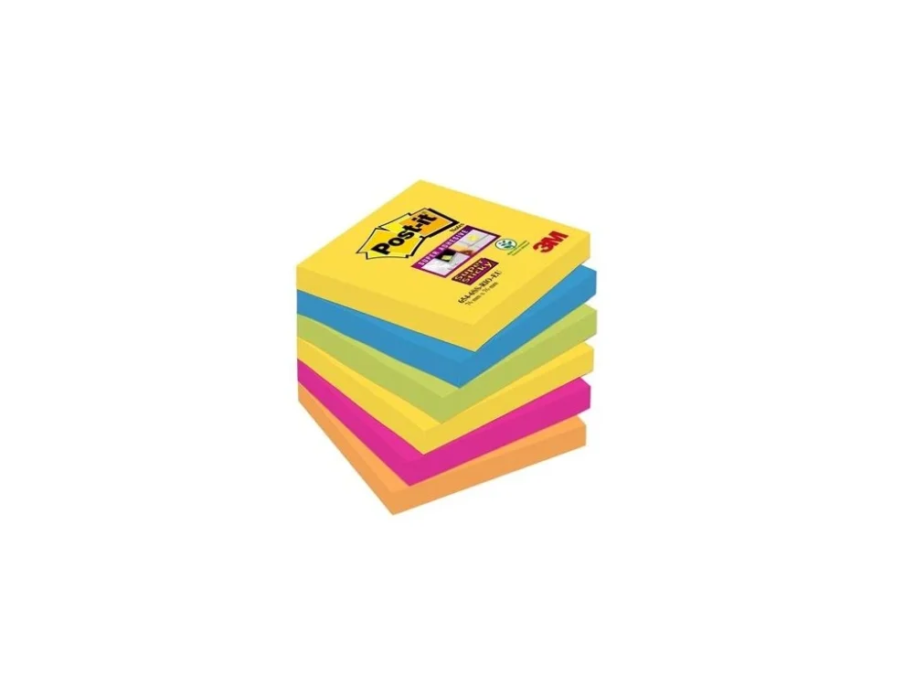 Bloček Post-it Sticky, 76 x 76 mm, Carnival, 6 ks Originální