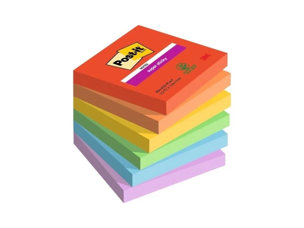 Akční Cena Bloček Post-it Sticky, 76 x 76 mm, PLAYFUL, 6 ks