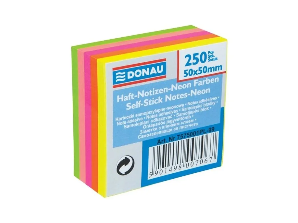 Bloček Donau, 50 x 50 mm, neonový Nakupujte Hned