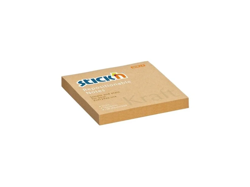 Bloček Hopax Kraft Notes, 76 x 76 mm, hnědý Akce