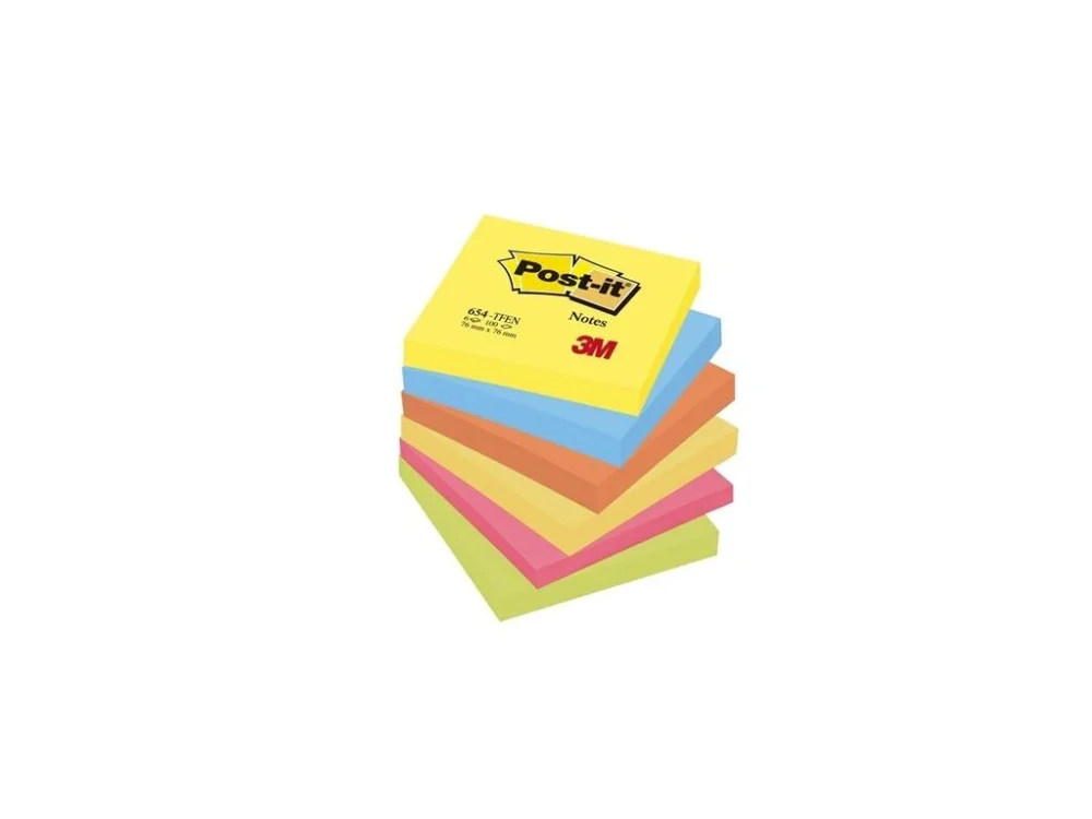 Akční Cena Bloček Post-it, 76 x 76 mm, energické barvy, 6 ks