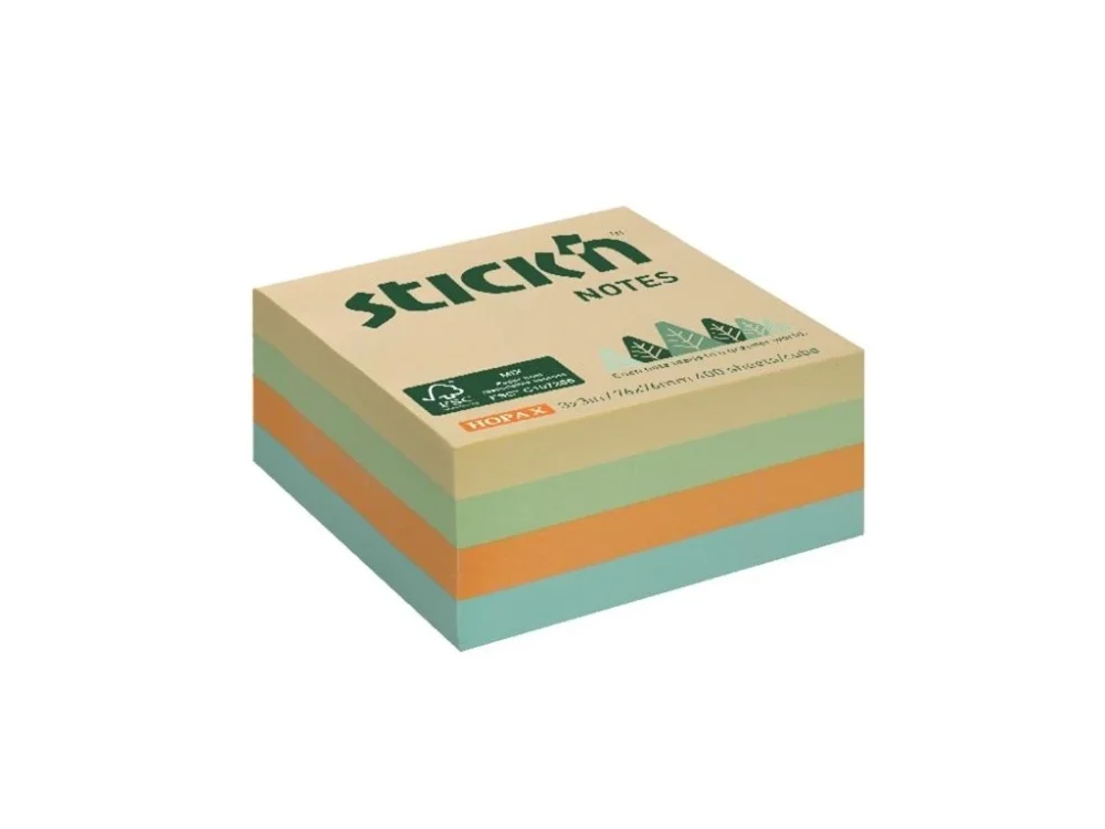 Bloček Hopax FSC, 76 x 76 mm, pastelový luční mix Nízká Cena