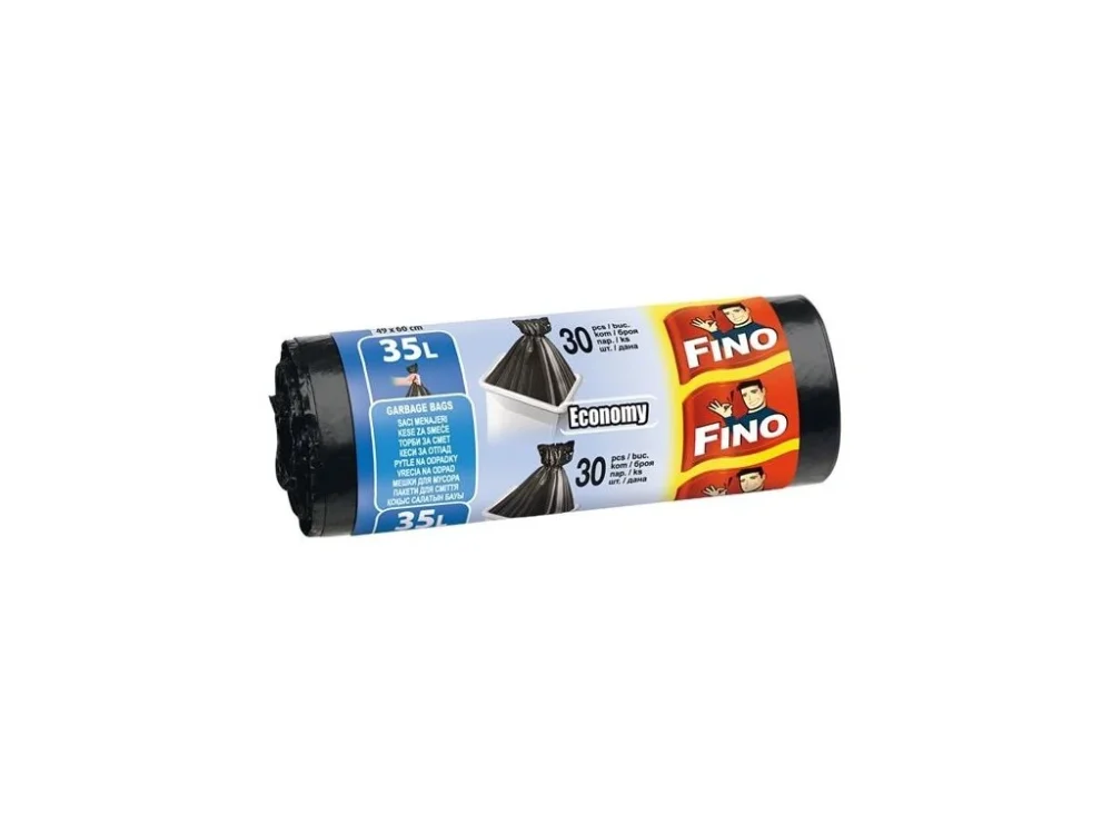 Pytle na odpadky Fino Economy-černé, 35l, 8 µm, 30 ks Ověřený
